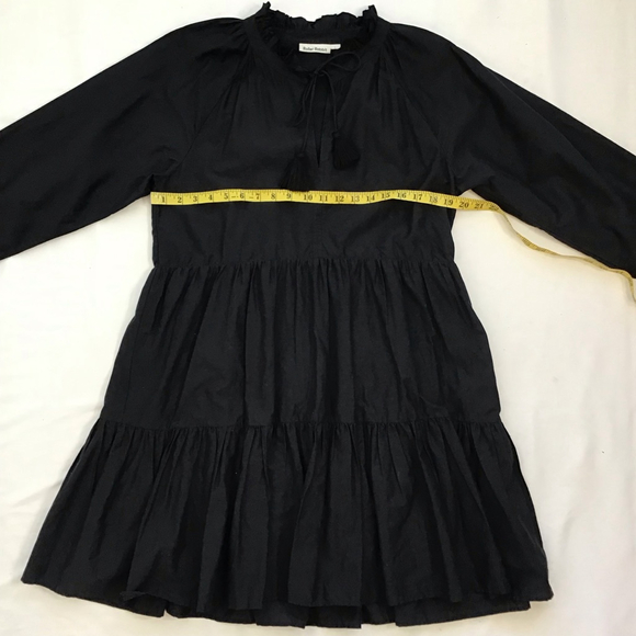 Roller Rabbit Women Elegant Black Long Sleeve Tiered Dress L - Picture 11 of 15